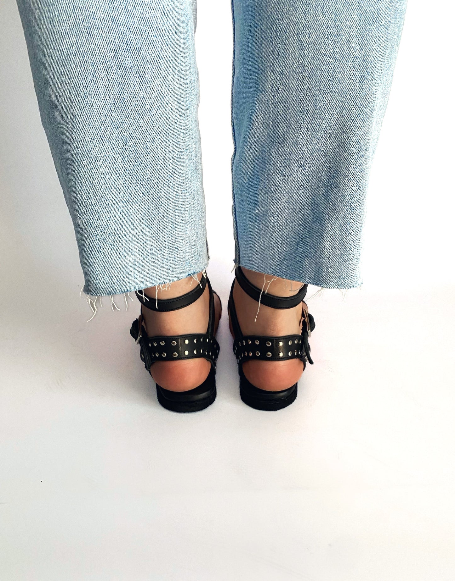 Jessie Sandal - Black Leather