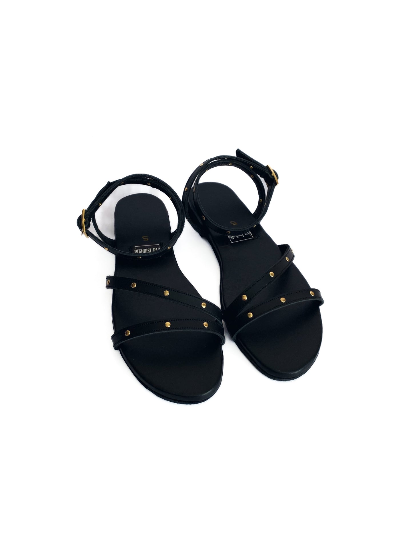 Lucy Sandal - Black Leather