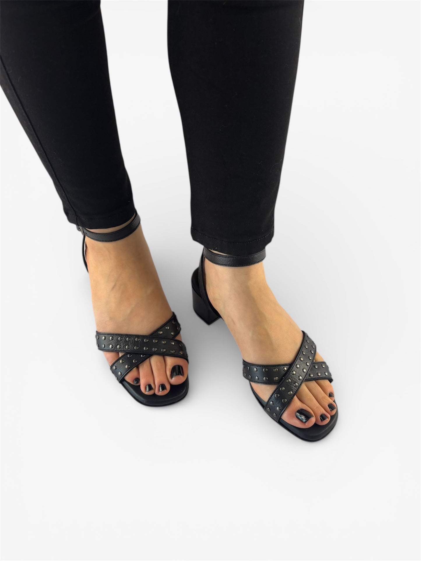 Kelly Sandal - Black Leather