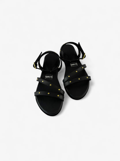 Lucy Sandal - Black Leather