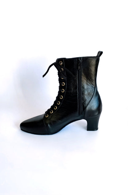 Raven Boot - Black Leather