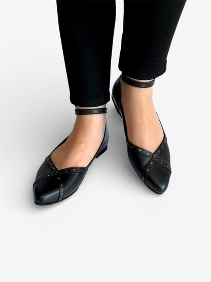Luna Pump - Black Leather