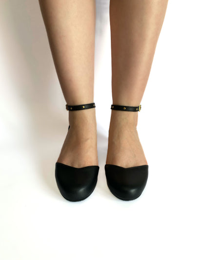 Phoebe Heel - Black Leather