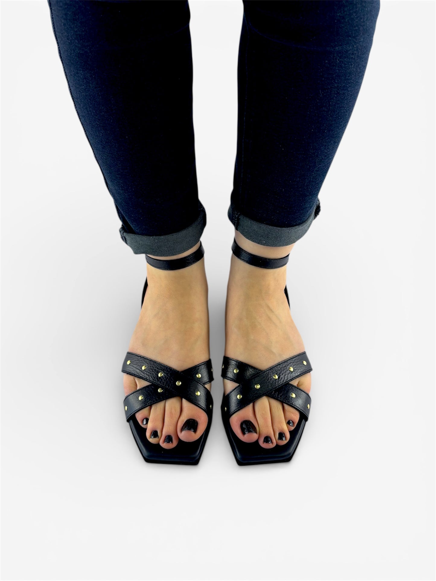 Katie Sandal - Black Leather