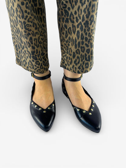 Emma Pump - Black Leather