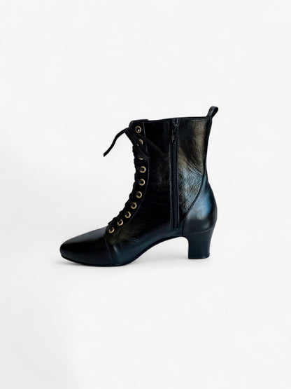 Raven Boot - Black Leather