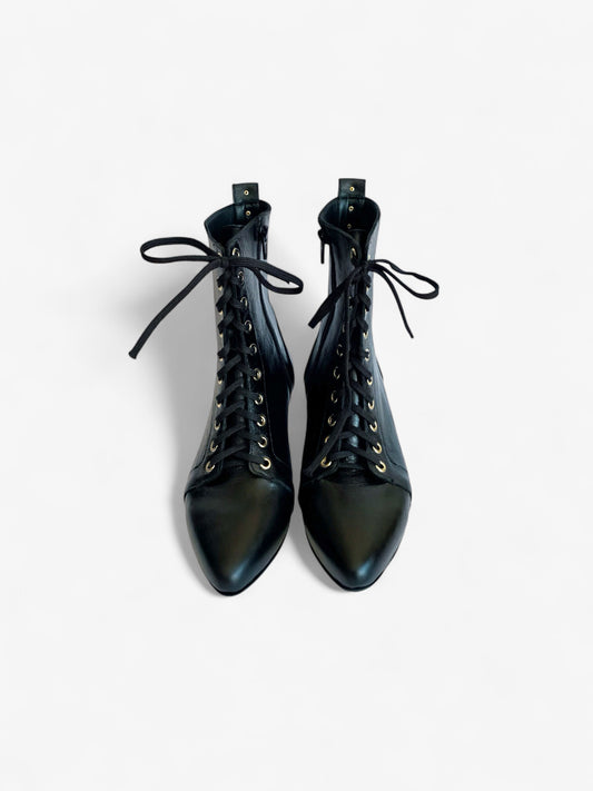 Raven Boot - Black Leather