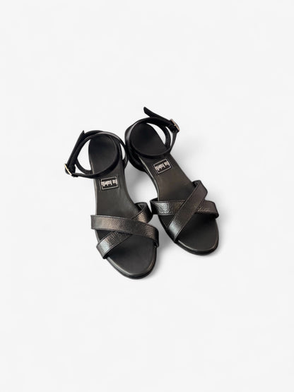 Alice Sandal - Black Leather