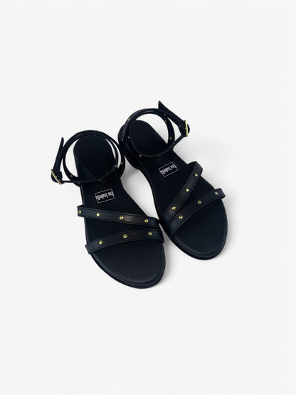 Lucy Sandal - Black Leather
