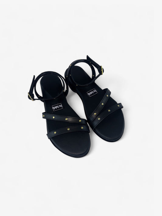Lucy Sandal - Black Leather