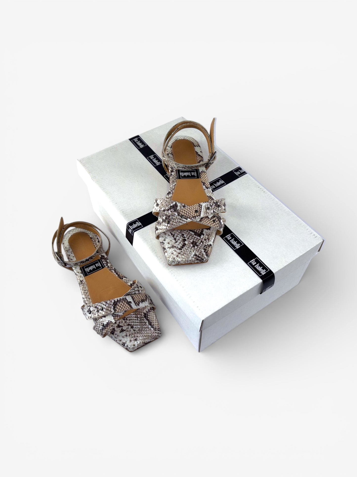 Katie Sandal - Snake Print Leather